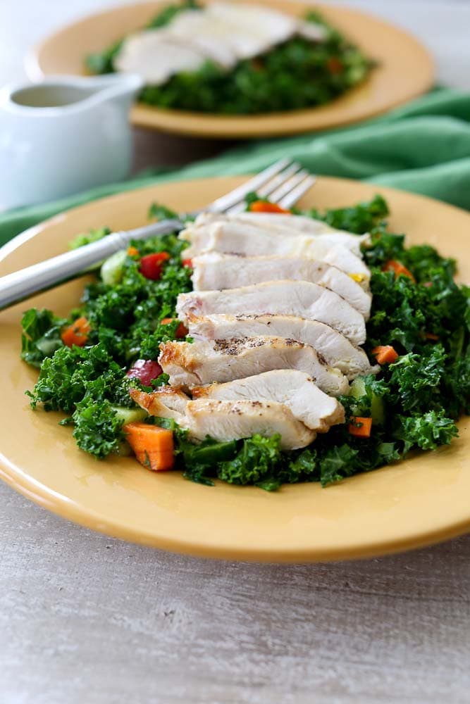 The Ultimate Chopped Kale Chicken Salad - Happy Healthy Mama