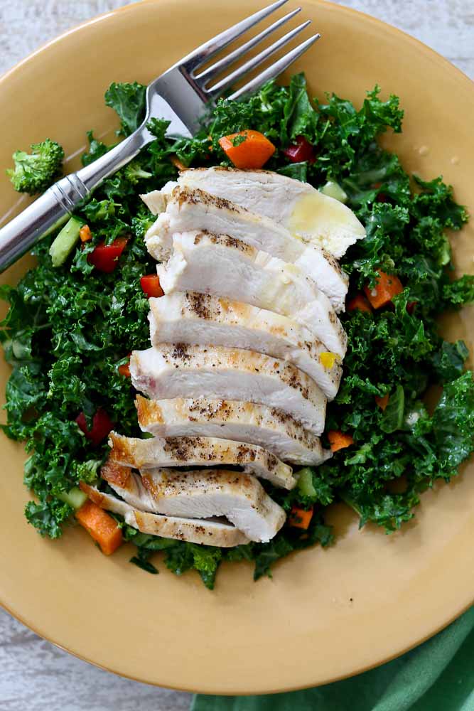 The ULTIMATE Chopped Kale Chicken Salad