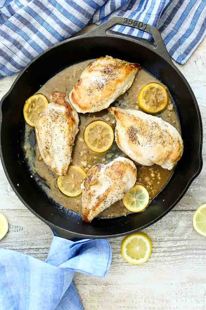 Easy Lemon Garlic Skillet Chicken Breasts