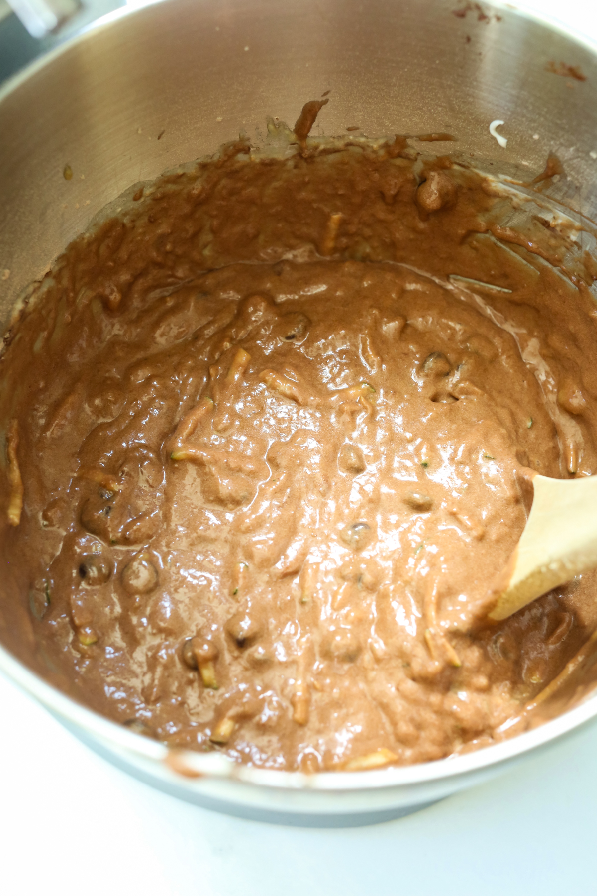 raw bread batter in a bowl 