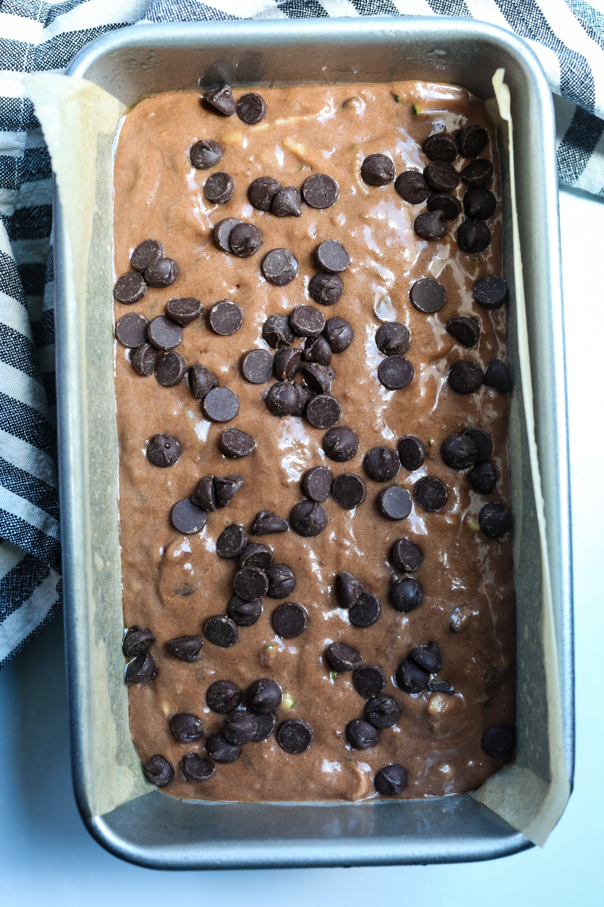 loaf of chocolate bread before baking
