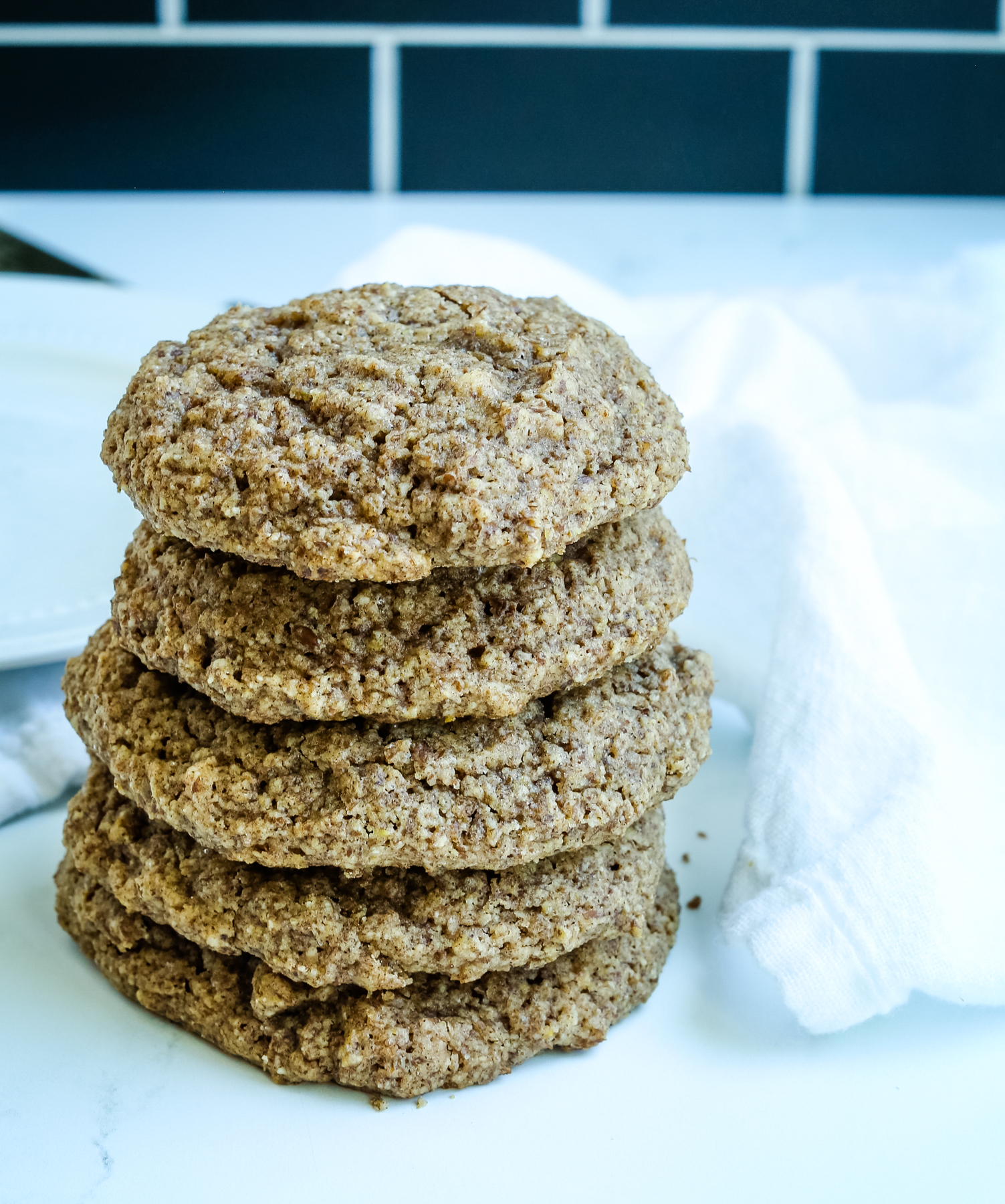 stacked flaxseed cookies 