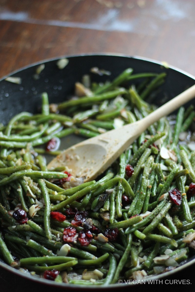Green Bean Recipes--Cranberry Almond Green Beans