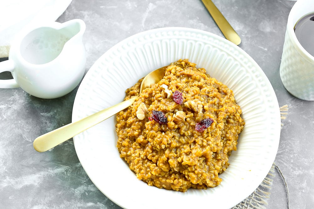 Pumpkin Spice Steel Cut Oats Recipe