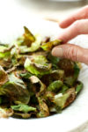a Bowl of crispy Brussels Sprouts Chips