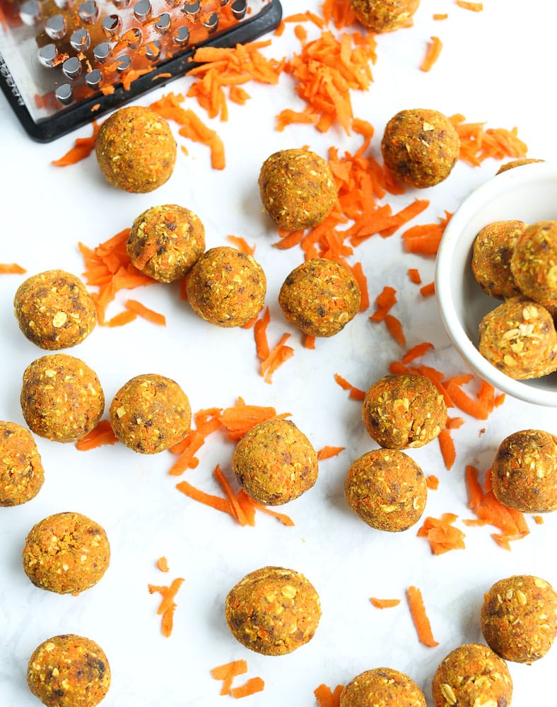 Carrot Cake Energy Balls (Vegan and GlutenFree) Happy Healthy Mama