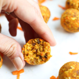 Inside of the Carrot Cake Energy Balls recipe