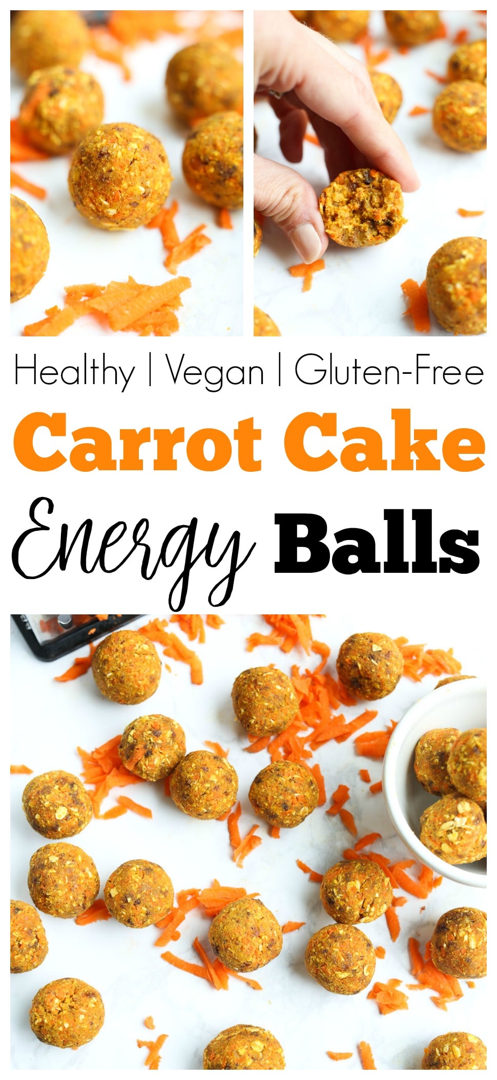 Carrot Cake Energy Balls--a healthy recipe the whole family loves! #vegan #gluten-free #snack 