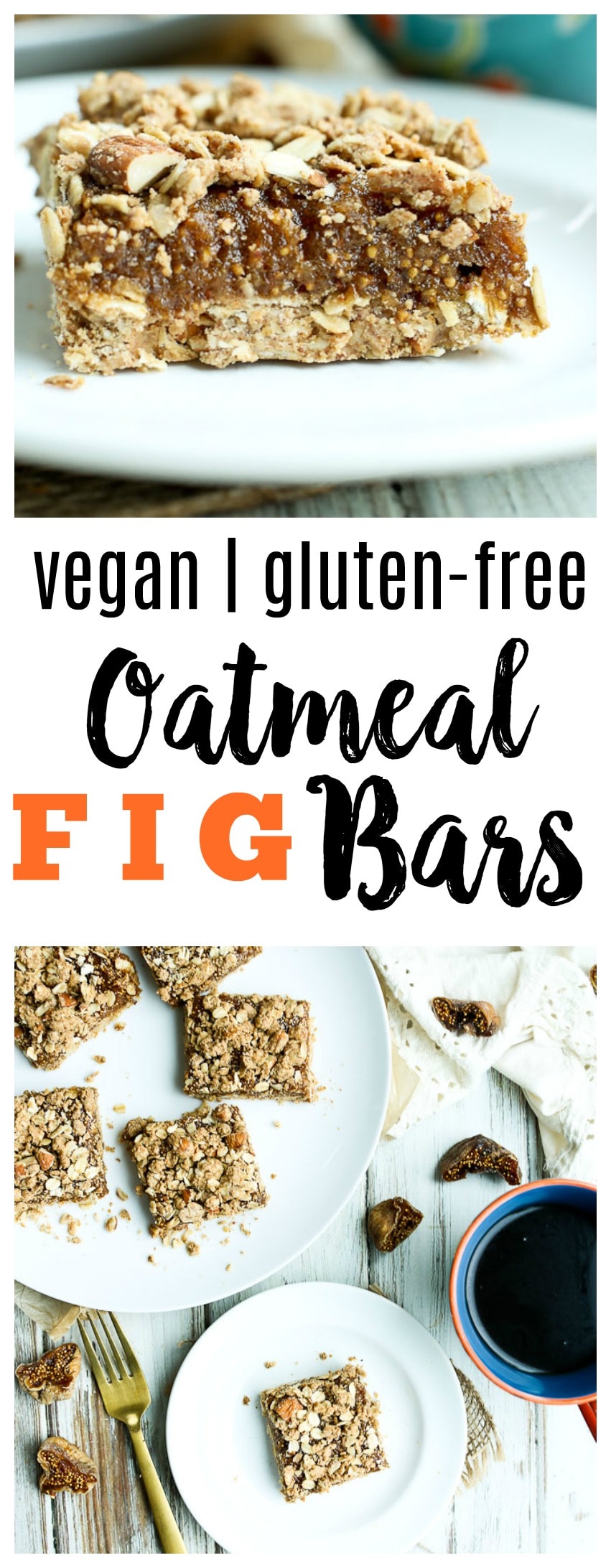 Oatmeal Fig Bars Recipe. gluten-free and vegan healthy recipe great for breakfast snack or dessert