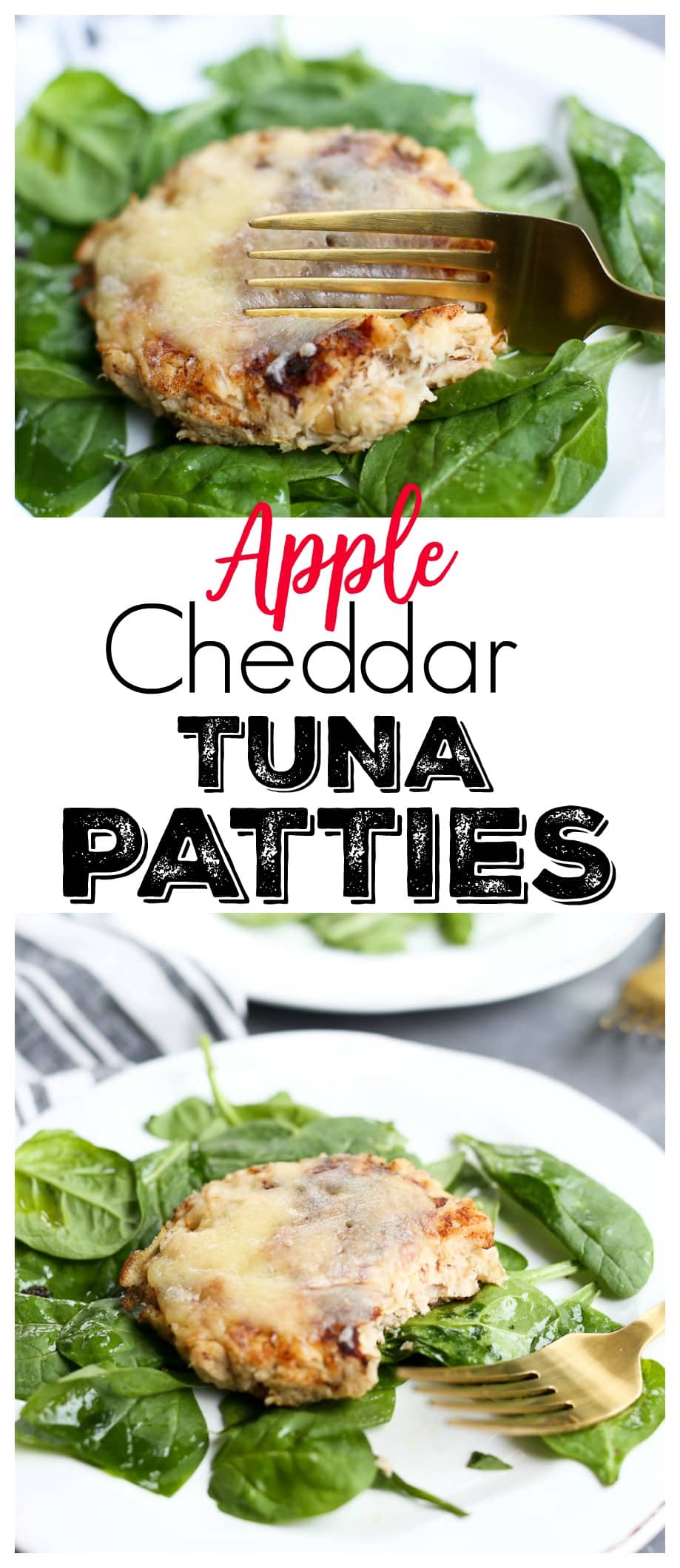 Apple Cheddar Tuna Patties Recipe healthy low carb lunch or dinner idea