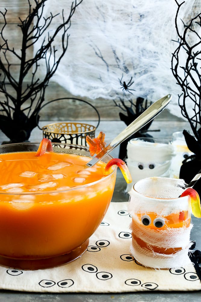 Creepy Halloween Punch for Halloween Party for kids NO added sugar or artificial dyes