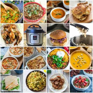 Healthy Instant Pot Recipes -grid of 16 photos showing the recipes