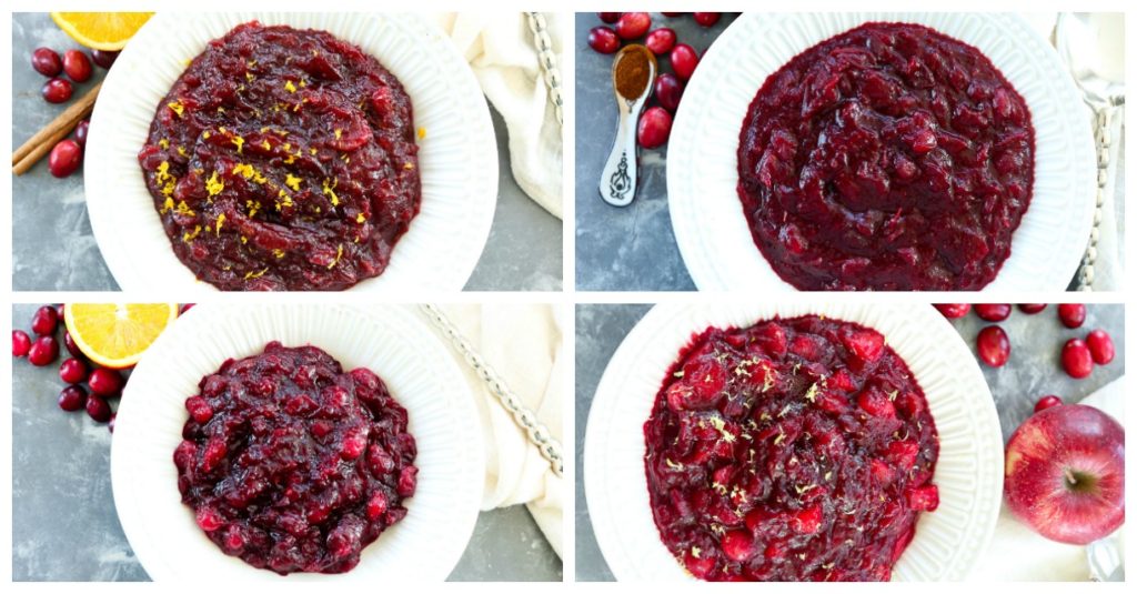 Homemade Cranberry Sauce 4 Ways