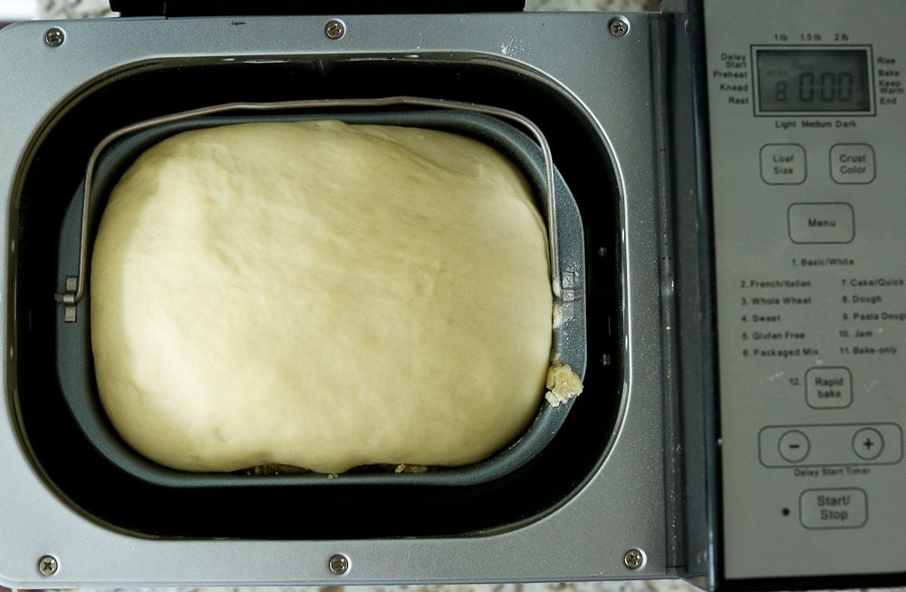 Perfect Bread Machine Dinner Rolls--the dough in the bread machine