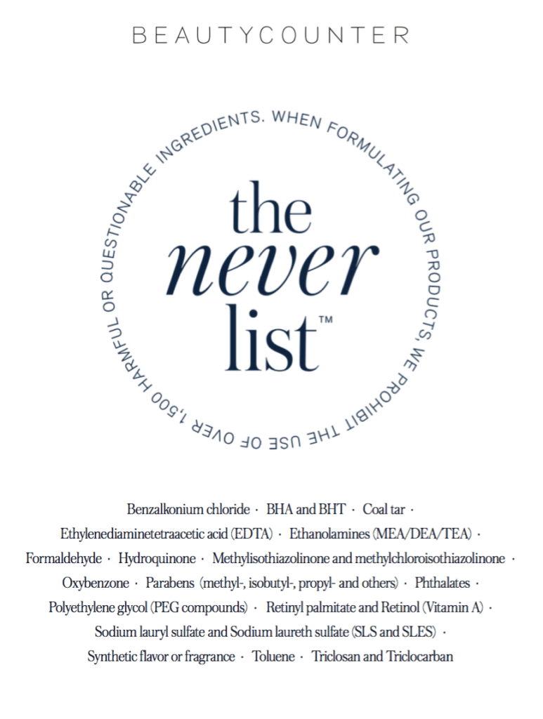 Beautycounter Never List