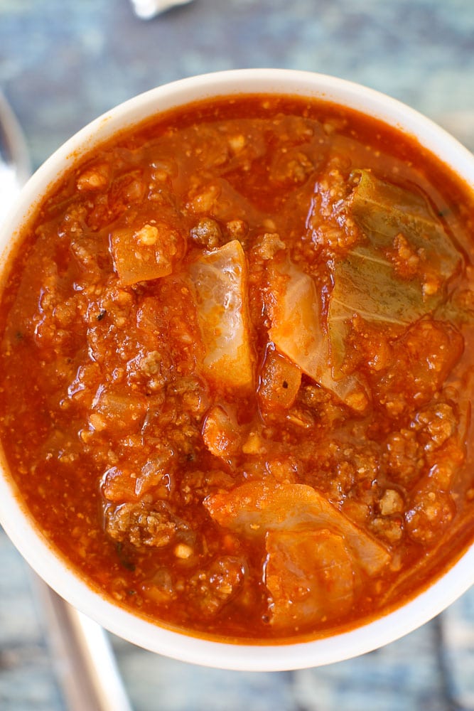 Low Carb Unstuffed Cabbage Soup - Happy Healthy Mama
