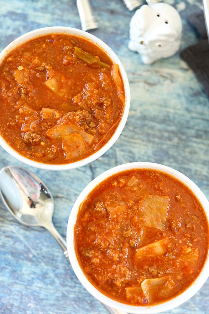 Unstuffed Cabbage Soup recipes two full bowls