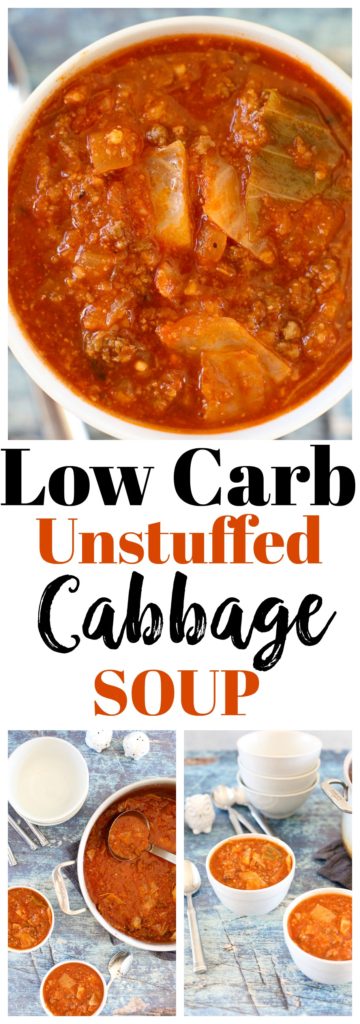 Unstuffed Cabbage Soup Recipe #lowcarb #whole30 #paleo #glutenfree #healthysoup