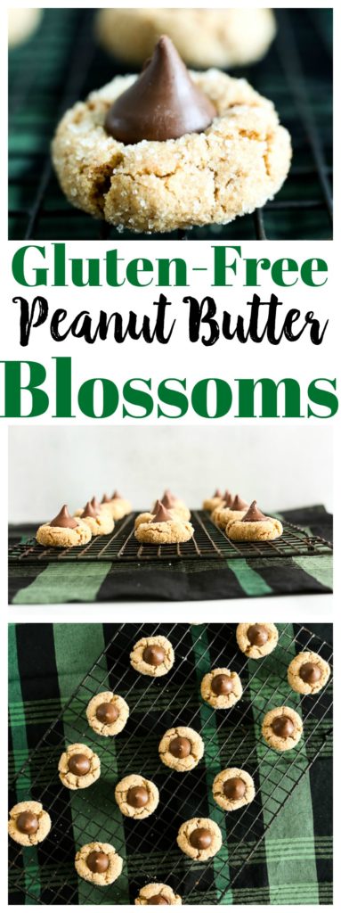 Gluten Free Peanut Butter Blossoms Recipe #Christmascookies #glutenfree 