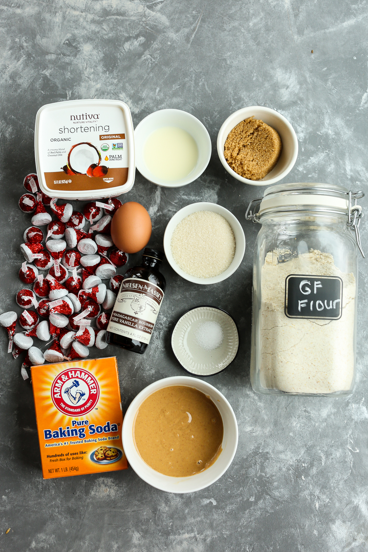 recipe ingredients for gluten free peanut butter blossoms