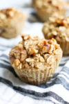 Banana Nut Oatmeal Muffin Cups recipe One cup close up