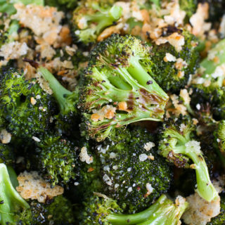 Crispy Roasted Broccoli with Parmesan recipe-close up picture