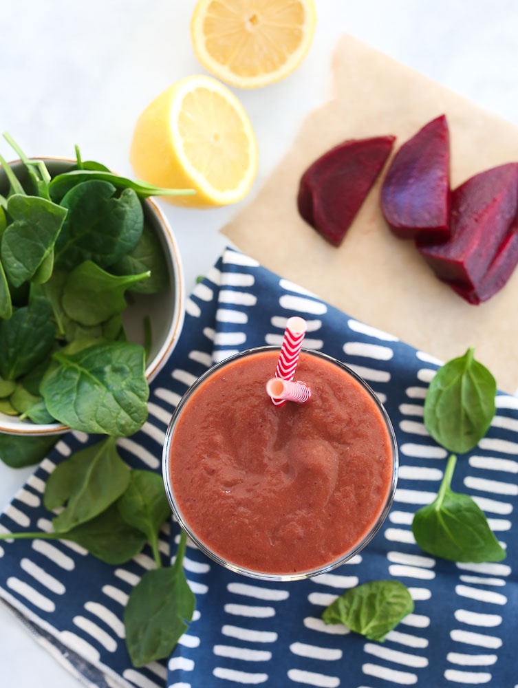 Detox Smoothie Recipe overhead view