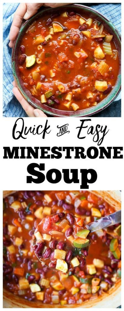 SO easy and healthy! Minestrone Soup Recipe #soup #healthy #minestrone