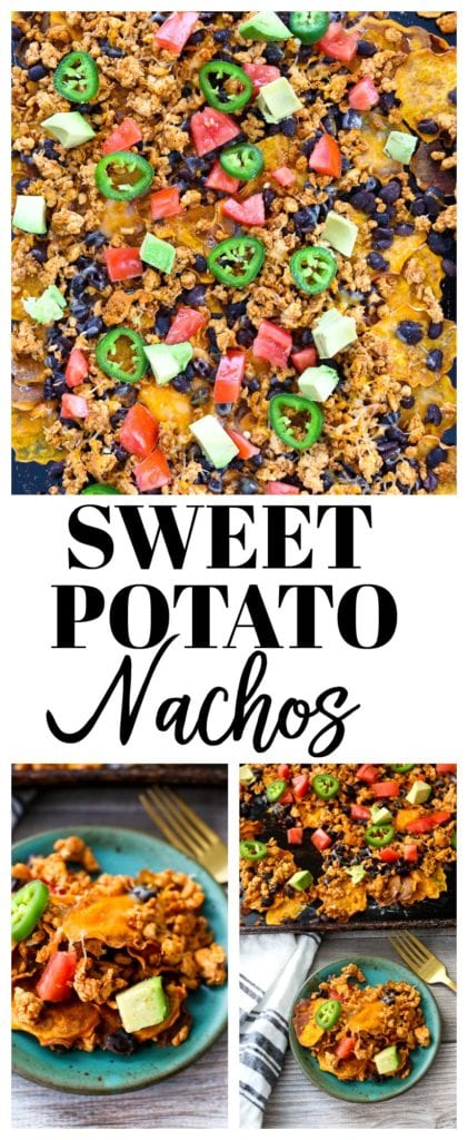 Sweet Potato Nachos Recipe #healthynachos #superbowl #appetizer