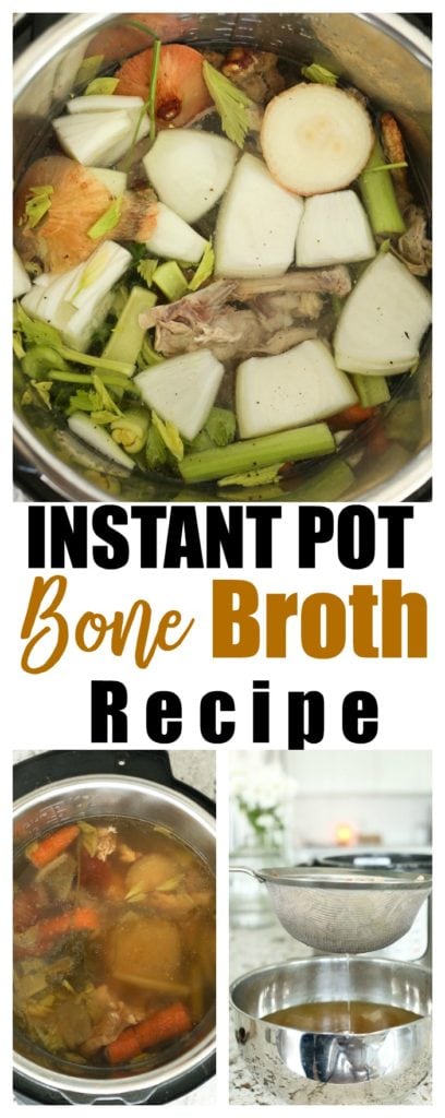 Instant Pot Bone Broth recipe how to #paleo #aip #GAPS #bonebroth #instantpot