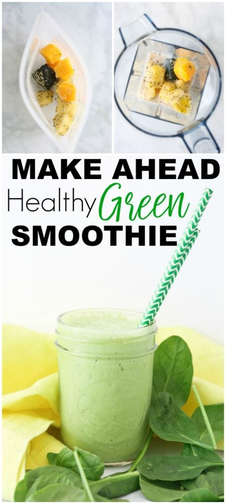 Make Ahead Healthy Smoothies Green Smoothie