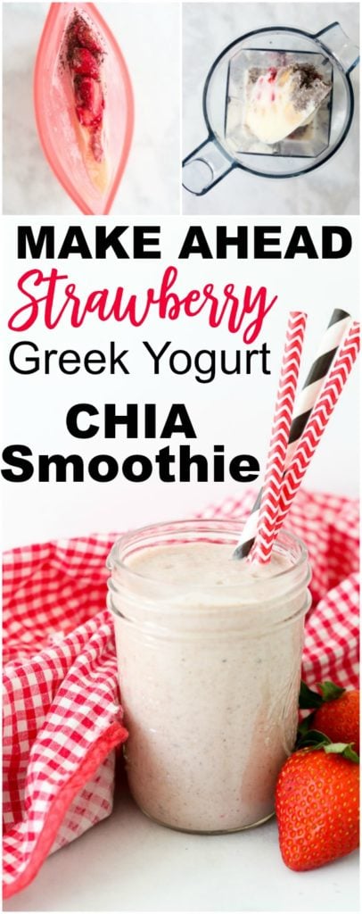 Make Ahead Smoothie Strawberry Yogurt healthy smoothies