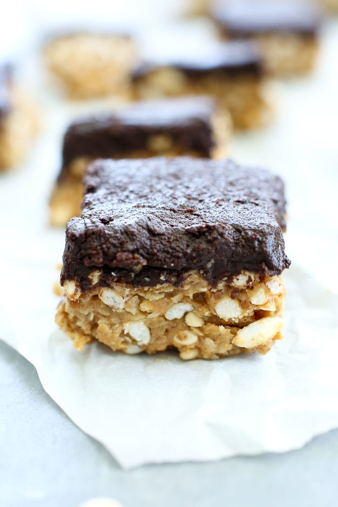 Chocolate Peanut Butter Cereal Bars Recipe 