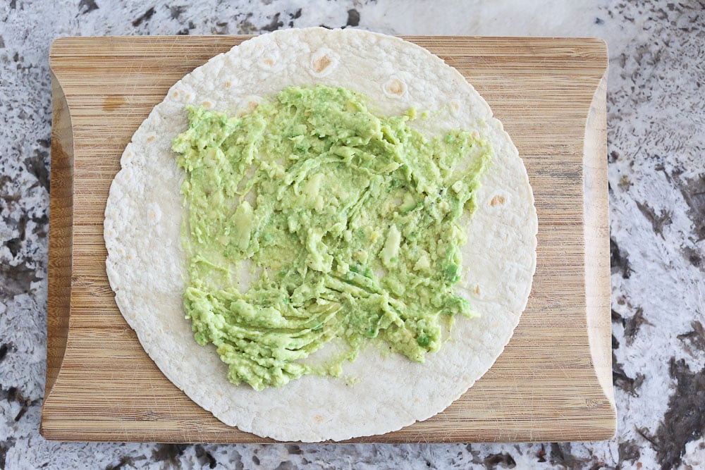 Hummus Veggie Wrap recipe with avocado