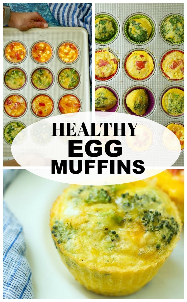 Healthy Egg Muffins recipe #eggs #breakfast #mealprep #makeahead #eggmuffins #vegetarian #glutenfree #easy #healthy 