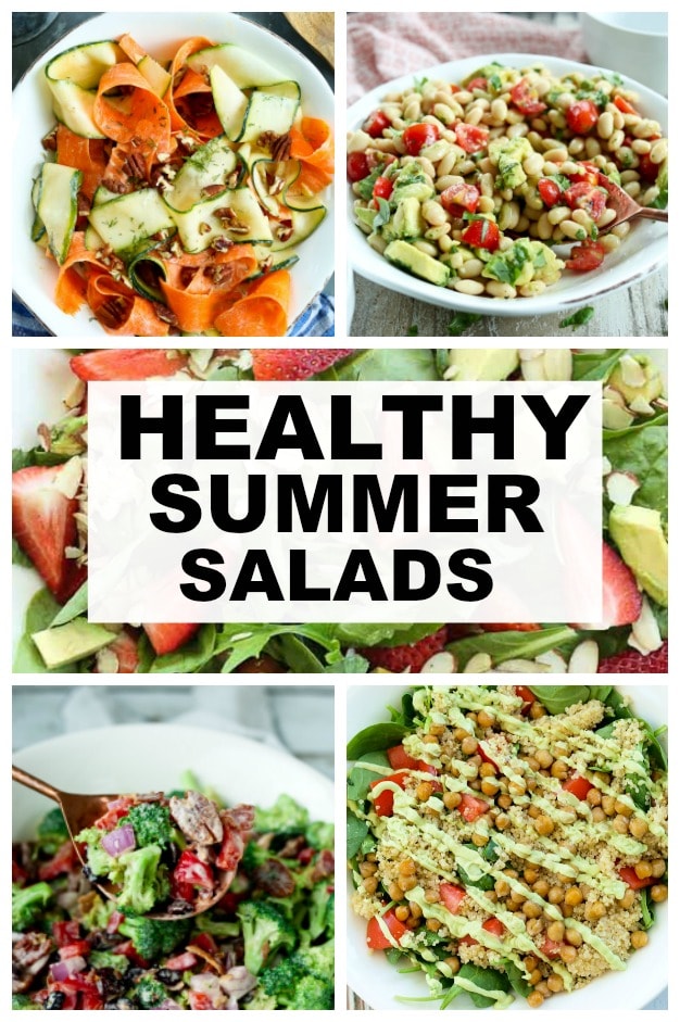 Healthy Summer Salad Recipes Healthy Summer Recipes #summer #recipes #healthy #salads #glutenfree #vegan #dairyfree #easy #fast #quick