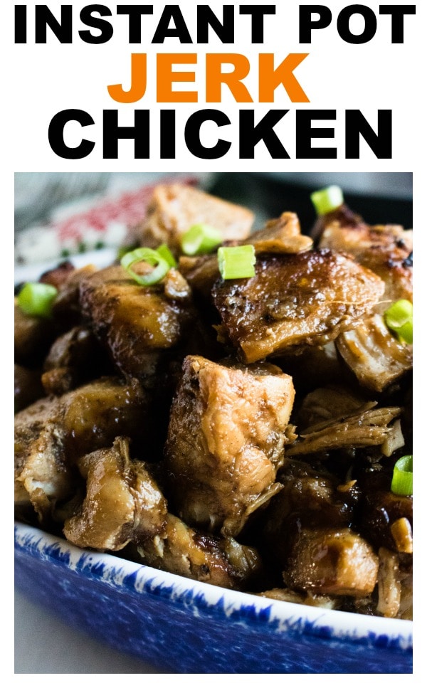 Instant Pot Jerk Chicken Recipe #instantpot #chicken #dinner #easy #quick #recipe #healthy #glutenfree #healthyrecipes #weeknightdinner