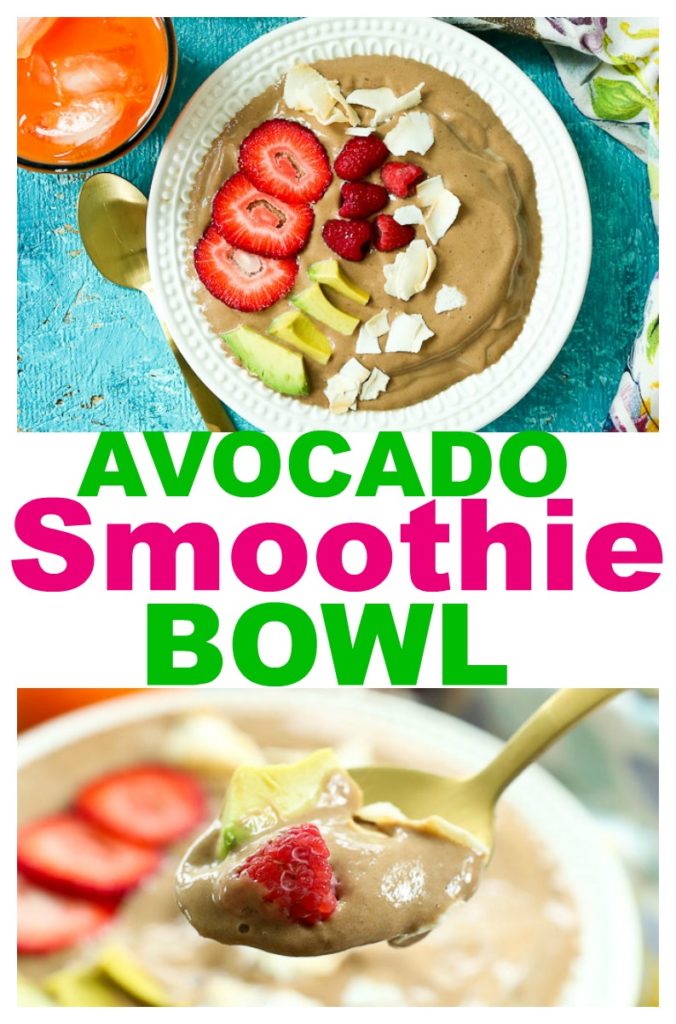 Avocado Smoothie Bowl recipe #healthyrecipe #smoothies #smoothie #smoothiebowl #avocadosmoothie #avocado #healthybreakfast #breakfast #summer