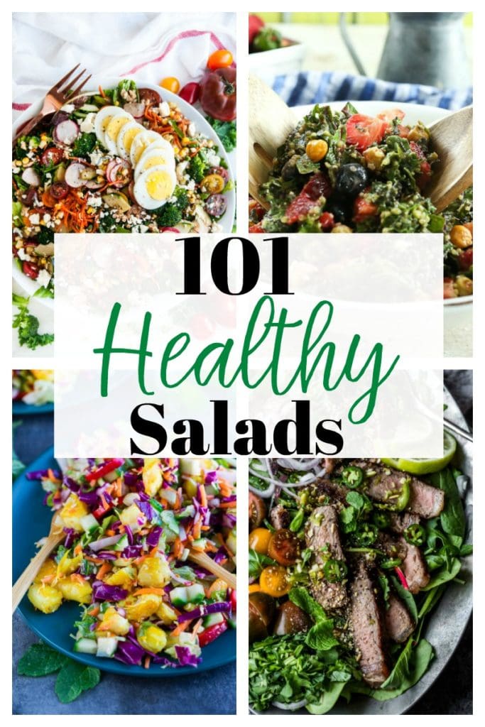 101 Healthy Salad Recipes #forweightloss #cleaneating #easy #dinner #forlunch #vegetarian #vegan #withchicken #whole30 #paleo #recipes #withprotein