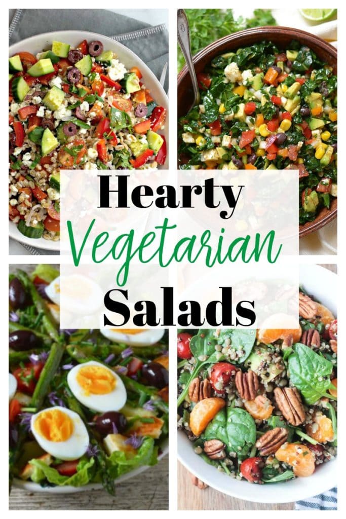 Hearty Vegetarian Salad Recipes #protein #hearty #healthy #recipes #lunch #dinner #ideas #chickpea #quick #mealprep