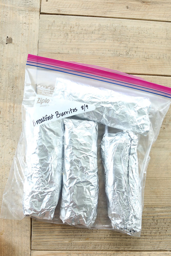 Freezer Breakfast Burritos recipe