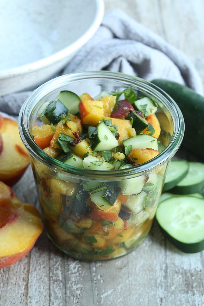 Cucumber Peach Salsa Recipe