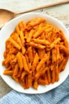 Instant Pot Pasta with roasted red pepper and goat cheese penne
