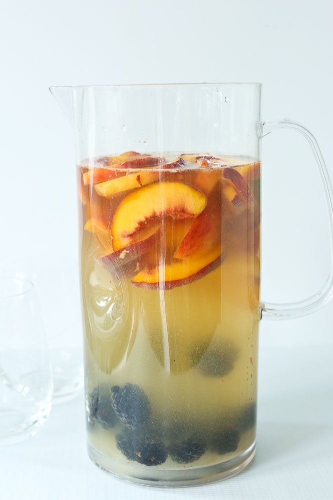 White Sangria Recipe in pitcher