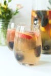 White Sangria Recipe with peaches and blackberries