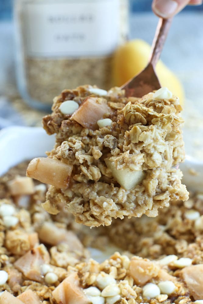 Baked Oatmeal with Pears easy healthy simple
