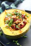 Wild Rice Stuffed Acorn Squash Vegan Recipe