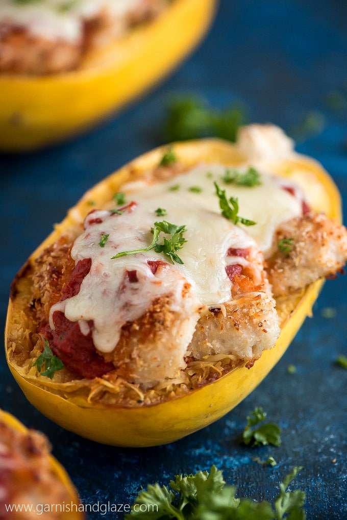 spaghetti Squash recipes : Baked Chicken Parmesan Spaghetti Squash