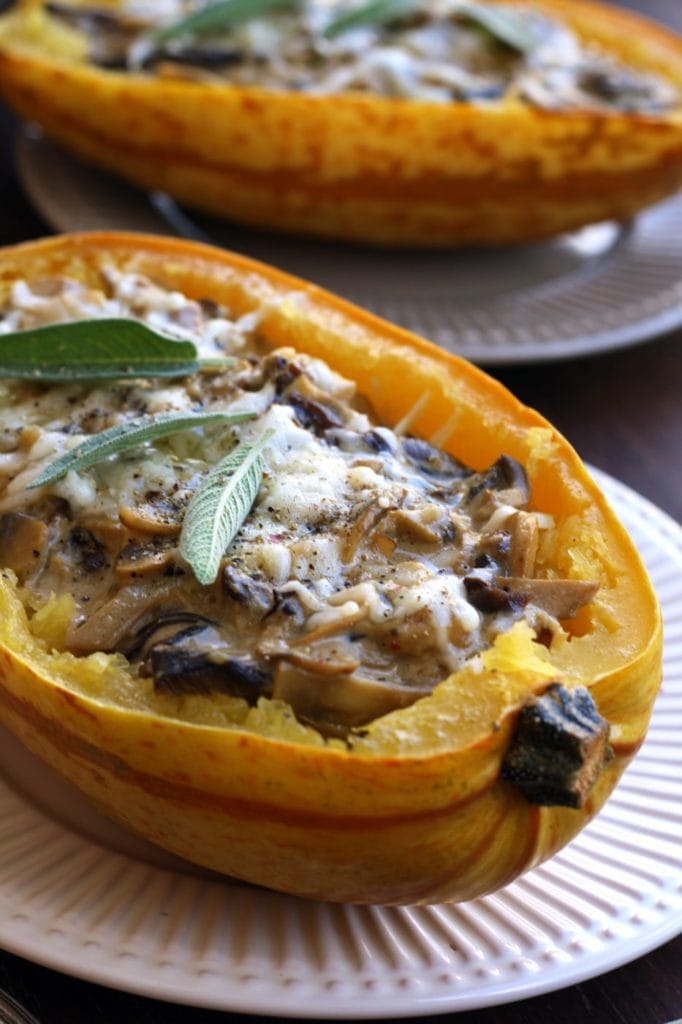 spaghetti squash recipes : Spaghetti Squash with Mushrooms