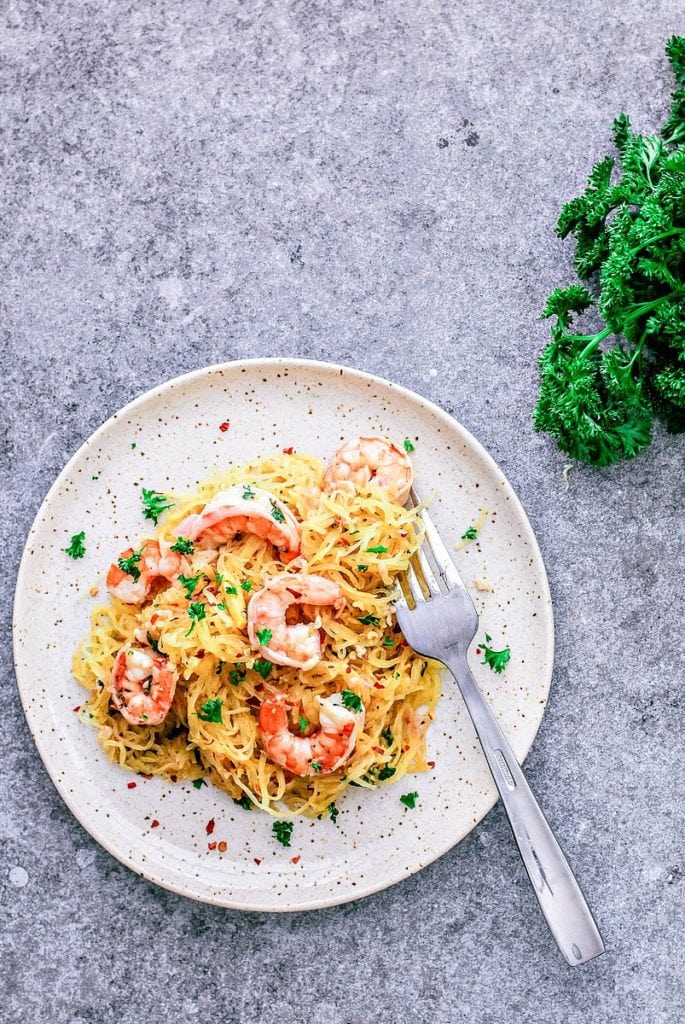 Spaghetti Squash Recipes: shrimp scampi